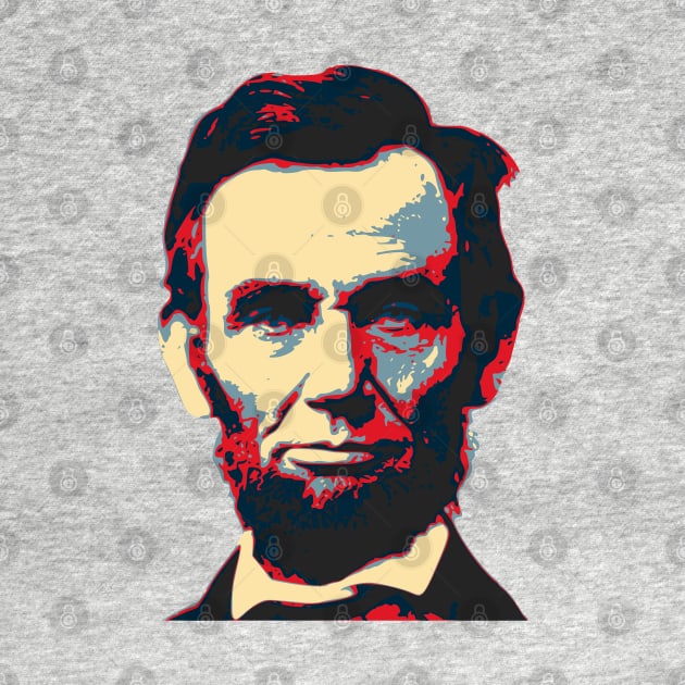 Abraham Lincoln Hope Style Pop Art by Nerd_art